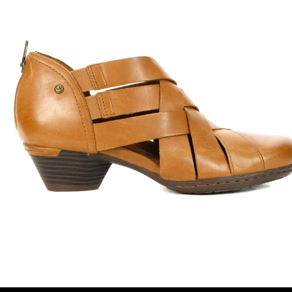 New Rockport Cobb Hill Sz 6.5 Laurel Comfort Woven Tan Leather Booties CI6229 - Picture 2 of 10